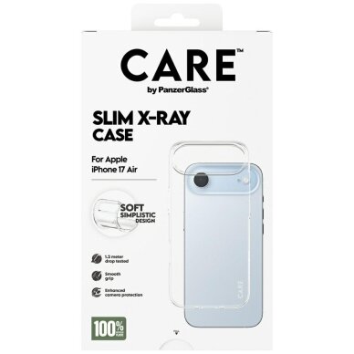 iPhone Air dėklas CARE by PanzerGlass Fashionable X-Ray Soft Basic – skaidrus 4