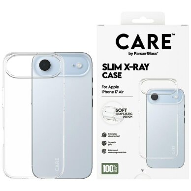 iPhone Air dėklas CARE by PanzerGlass Fashionable X-Ray Soft Basic – skaidrus