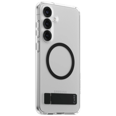CARE by PanzerGlass Feature Juodas Kickstand  QI Dėklas Samsung Galaxy S25+ - Permatomas 1