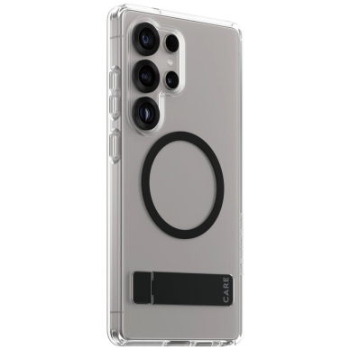 CARE by PanzerGlass Feature Juodas Kickstand  QI Dėklas Samsung Galaxy S25 Ultra - Permatomas 1