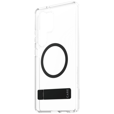 CARE by PanzerGlass Feature Juodas Kickstand  QI Dėklas Samsung Galaxy S25 Ultra - Permatomas 2