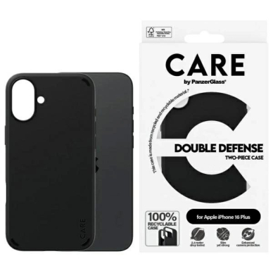Dėklas CARE by PanzerGlass Feature iPhone 16 Plus - Juodas Dėklas CARE by PanzerGlass Feature iPhone 16 Plus - Juodas