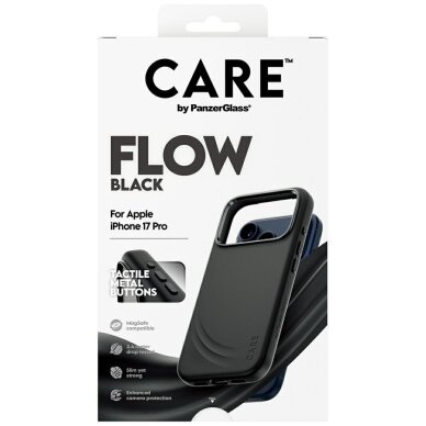 iPhone 17 Pro dėklas CARE by PanzerGlass Feature FLOW, MagSafe – juodas 4