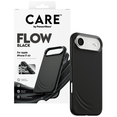 iPhone Air dėklas CARE by PanzerGlass Feature FLOW, MagSafe – juodas 3