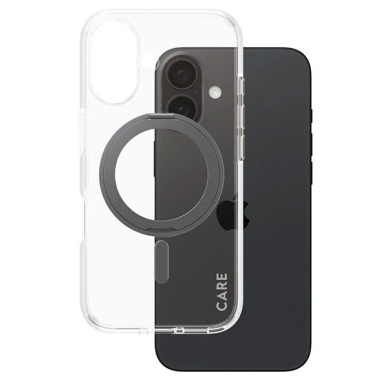 iPhone 16 – CARE by PanzerGlass Feature Kickstand dėklas 6.1" - Juodas/Juodas MagSafe 1321 1