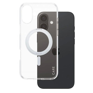 iPhone 16 Plus – CARE by PanzerGlass Feature Kickstand dėklas 6.7" - Sidabrinis/Sidabrinis MagSafe 1327 1