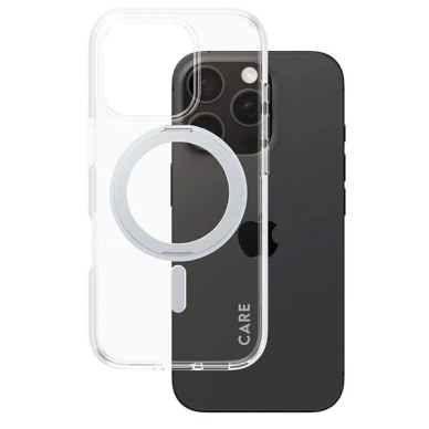iPhone 16 Pro – CARE by PanzerGlass Feature Kickstand dėklas 6.3" - Sidabrinis/Sidabrinis MagSafe 1326 1