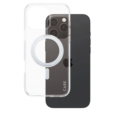 iPhone 16 Pro Max – CARE by PanzerGlass Feature Kickstand dėklas 6.9" - Sidabrinis/Sidabrinis MagSafe 1328 1