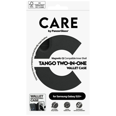 CARE by PanzerGlass Feature Tango 2in1 Piniginės tipo Dėklas skirtas Samsung Galaxy S25+ - Juodas 4 CARE by PanzerGlass Feature Tango 2in1 Piniginės tipo Dėklas skirtas Samsung Galaxy S25+ - Juodas 4