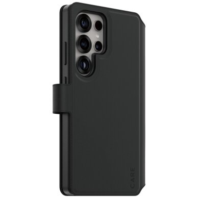 Samsung Galaxy S25 Ultra CARE by PanzerGlass Feature Tango 2in1 piniginės tipo dėklas – juodas 1