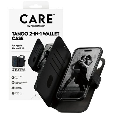 iPhone Air CARE by PanzerGlass Feature Tango 2in1 Wallet MagSafe dėklas – juodas 3 iPhone Air CARE by PanzerGlass Feature Tango 2in1 Wallet MagSafe dėklas – juodas 3