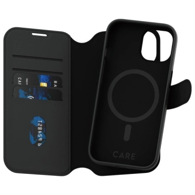 iPhone 15 CARE by PanzerGlass Feature Tango 2in1 Wallet MagSafe dėklas - juodas 1