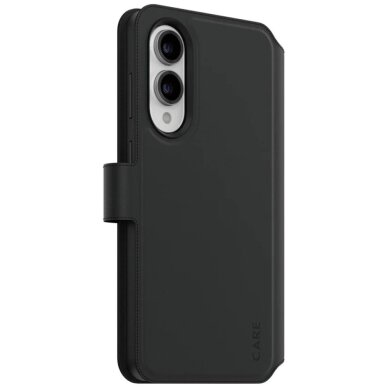 Samsung Galaxy S25 Edge dėklas CARE by PanzerGlass Feature Tango 2in1 Wallet Qi – juodas 1