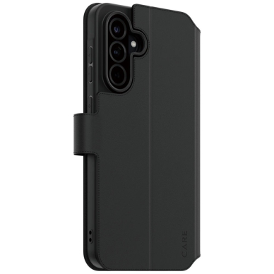 Samsung Galaxy A56 5G – CARE by PanzerGlass Feature Wallet Kickstand dėklas - Juodas 1