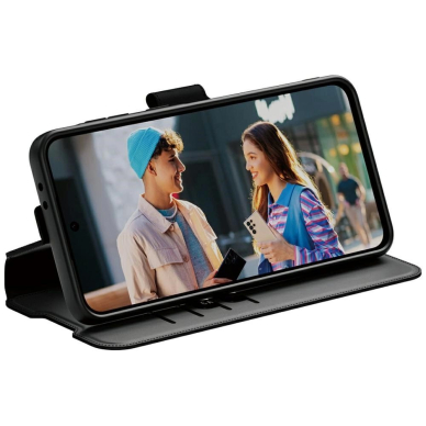 Samsung Galaxy A56 5G – CARE by PanzerGlass Feature Wallet Kickstand dėklas - Juodas 3