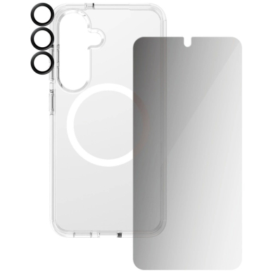 CARE by PanzerGlass Flagship 3in1 Dėklas + Privacy Glass + Lens skirtas Samsung Galaxy S25 2
