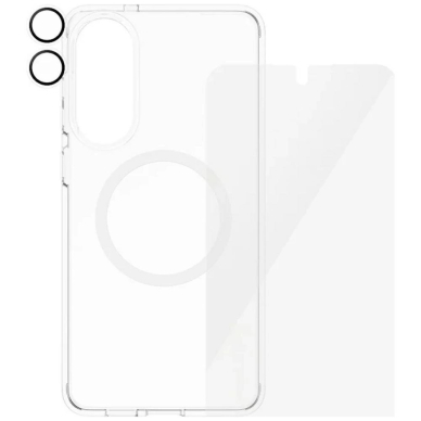 Samsung Galaxy S25 Edge CARE by PanzerGlass Flagship 3in1 dėklas+stiklas+lęšis - permatomas 2