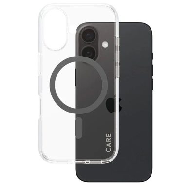 iPhone 16 – CARE by PanzerGlass Flagship dėklas 6.1" - Juodas/Juodas MagSafe 1345 1