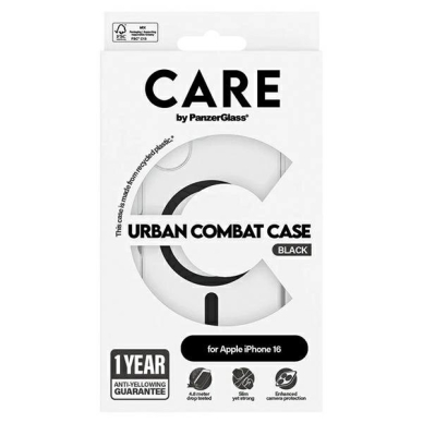 iPhone 16 – CARE by PanzerGlass Flagship dėklas 6.1" - Juodas/Juodas MagSafe 1345 3