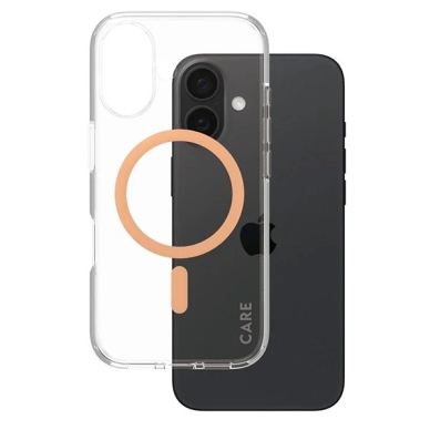 iPhone 16 – CARE by PanzerGlass Flagship dėklas 6.1" - Persikinis MagSafe 1373 1
