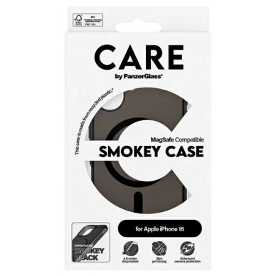 iPhone 16 – CARE by PanzerGlass Flagship dėklas 6.1" - Pilkšvas/Pilkšvas MagSafe 1349 3