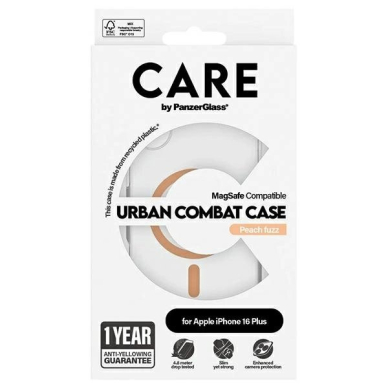 iPhone 16 Plus – CARE by PanzerGlass Flagship dėklas 6.7" - Persikinis/Persikinis MagSafe 1375 3