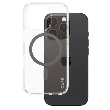 iPhone 16 Pro CARE by PanzerGlass Flagship dėklas 6.3" juodas/juodas MagSafe 1346 1