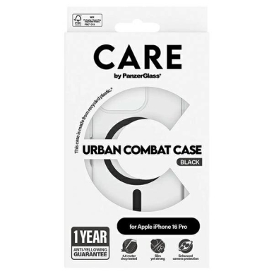 iPhone 16 Pro CARE by PanzerGlass Flagship dėklas 6.3" juodas/juodas MagSafe 1346 3