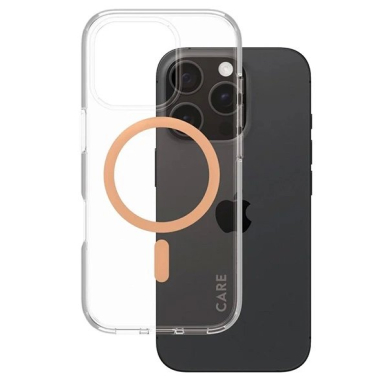 iPhone 16 Pro – CARE by PanzerGlass Flagship dėklas 6.3" - Persikinis MagSafe 1374 1