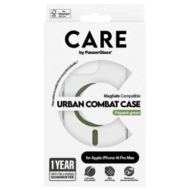 iPhone 16 Pro Max – CARE by PanzerGlass Flagship dėklas 6.9" - Žalias/Žalias MagSafe 1372 3