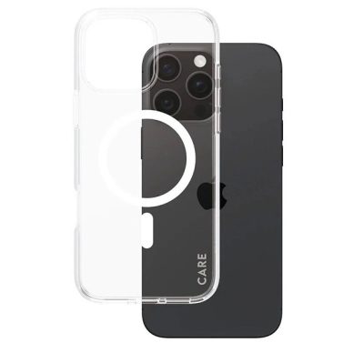 iPhone 16 Pro Max – CARE by PanzerGlass Flagship Case 6.9" - Baltas/Baltas MagSafe 1340 1