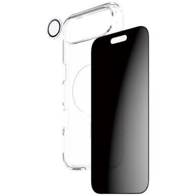 iPhone Air CARE by PanzerGlass Flagship Privacy 3in1 rinkinys (dėklas + privatumo stiklas + kameros apsauga) 3