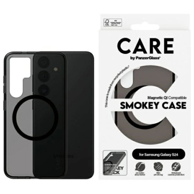 Samsung Galaxy S24 CARE by PanzerGlass Flagship QI dėklas - juodas