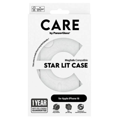 iPhone 16 – CARE by PanzerGlass Flagship Star Lit dėklas 6.1" - Baltas/Baltas MagSafe 1341 3
