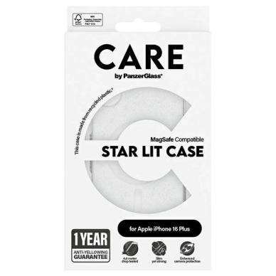 iPhone 16 Plus – CARE by PanzerGlass Flagship Star Lit dėklas 6.7" - Baltas/Baltas MagSafe 1343 3