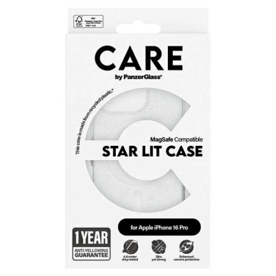 iPhone 16 Pro – CARE by PanzerGlass Flagship Star Lit dėklas 6.3" - Baltas/Baltas MagSafe 1342 3