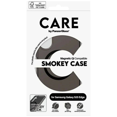 Samsung Galaxy S25 Edge CARE by PanzerGlass Flagship Urban Combat Black QI dėklas - pusiau permatomas 3