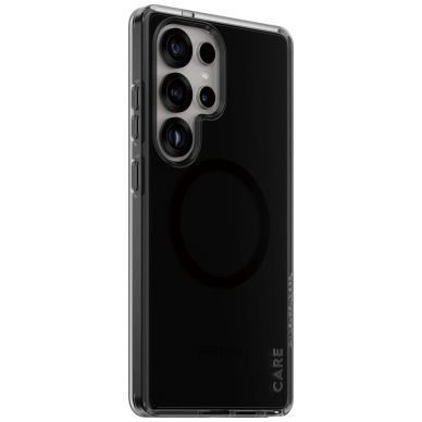 CARE by PanzerGlass Flagship Urban Combat Black QI Dėklas Samsung Galaxy S25 Ultra - Semi-Permatomas Smoke 1 CARE by PanzerGlass Flagship Urban Combat Black QI Dėklas Samsung Galaxy S25 Ultra - Semi-Permatomas Smoke 1