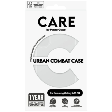Samsung Galaxy A36 5G – CARE by PanzerGlass Flagship Urban Combat dėklas - Skaidrus 3