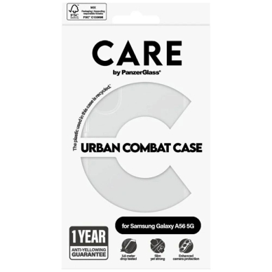 Samsung Galaxy A56 5G CARE by PanzerGlass Flagship Urban Combat dėklas - permatomas 3 Samsung Galaxy A56 5G CARE by PanzerGlass Flagship Urban Combat dėklas - permatomas 3