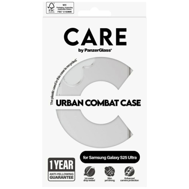CARE by PanzerGlass Flagship Urban Combat Dėklas Samsung Galaxy S25 Ultra - Clear 3 CARE by PanzerGlass Flagship Urban Combat Dėklas Samsung Galaxy S25 Ultra - Clear 3