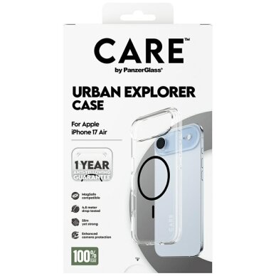 iPhone Air CARE by PanzerGlass Flagship Urban Explorer MagSafe dėklas – skaidrus 4
