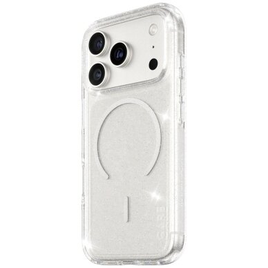 iPhone 17 Pro dėklas CARE by PanzerGlass Flagship Urban Explorer, White MagSafe – blizgus skaidrus 1
