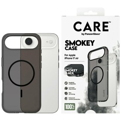 iPhone Air dėklas CARE by PanzerGlass Flagship Urban Explorer, MagSafe – juodas