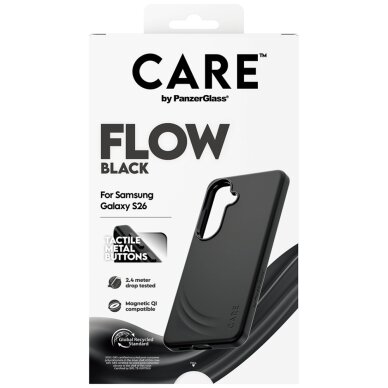 Samsung Galaxy S26 CARE by PanzerGlass Flow Black Qi dėklas – juodas 1 Samsung Galaxy S26 CARE by PanzerGlass Flow Black Qi dėklas – juodas 1