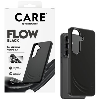 Samsung Galaxy S26 CARE by PanzerGlass Flow Black Qi dėklas – juodas 3 Samsung Galaxy S26 CARE by PanzerGlass Flow Black Qi dėklas – juodas 3