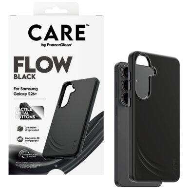 Samsung Galaxy S26+ CARE by PanzerGlass Flow Black Qi dėklas – juodas 4