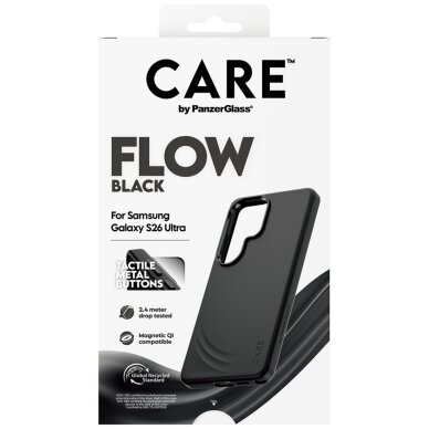Samsung Galaxy S26 Ultra CARE by PanzerGlass Flow Qi dėklas – juodas 2 Samsung Galaxy S26 Ultra CARE by PanzerGlass Flow Qi dėklas – juodas 2