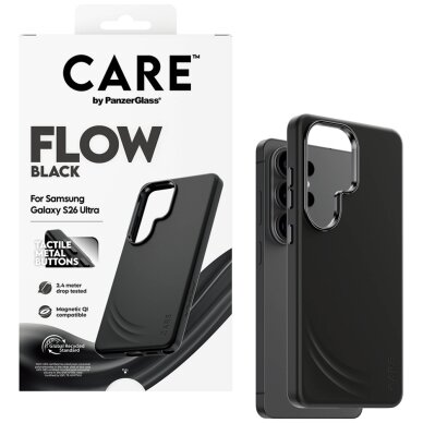 Samsung Galaxy S26 Ultra CARE by PanzerGlass Flow Qi dėklas – juodas 4 Samsung Galaxy S26 Ultra CARE by PanzerGlass Flow Qi dėklas – juodas 4