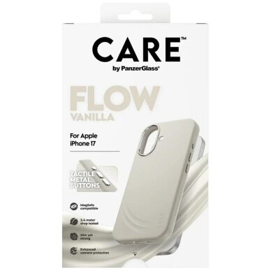 iPhone 17 CARE by PanzerGlass FLOW MagSafe dėklas – smėlinis 4 iPhone 17 CARE by PanzerGlass FLOW MagSafe dėklas – smėlinis 4